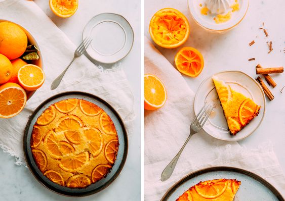 foto finale della torta rovesciata all'arancia 